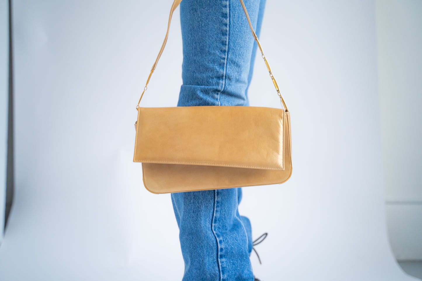 Stuart Weitzman Gold Leather Bag