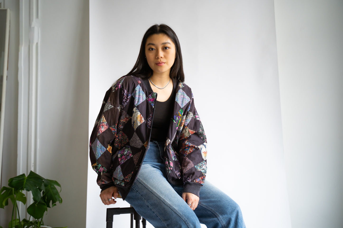 Handmade Quilt Bomber Jacket
