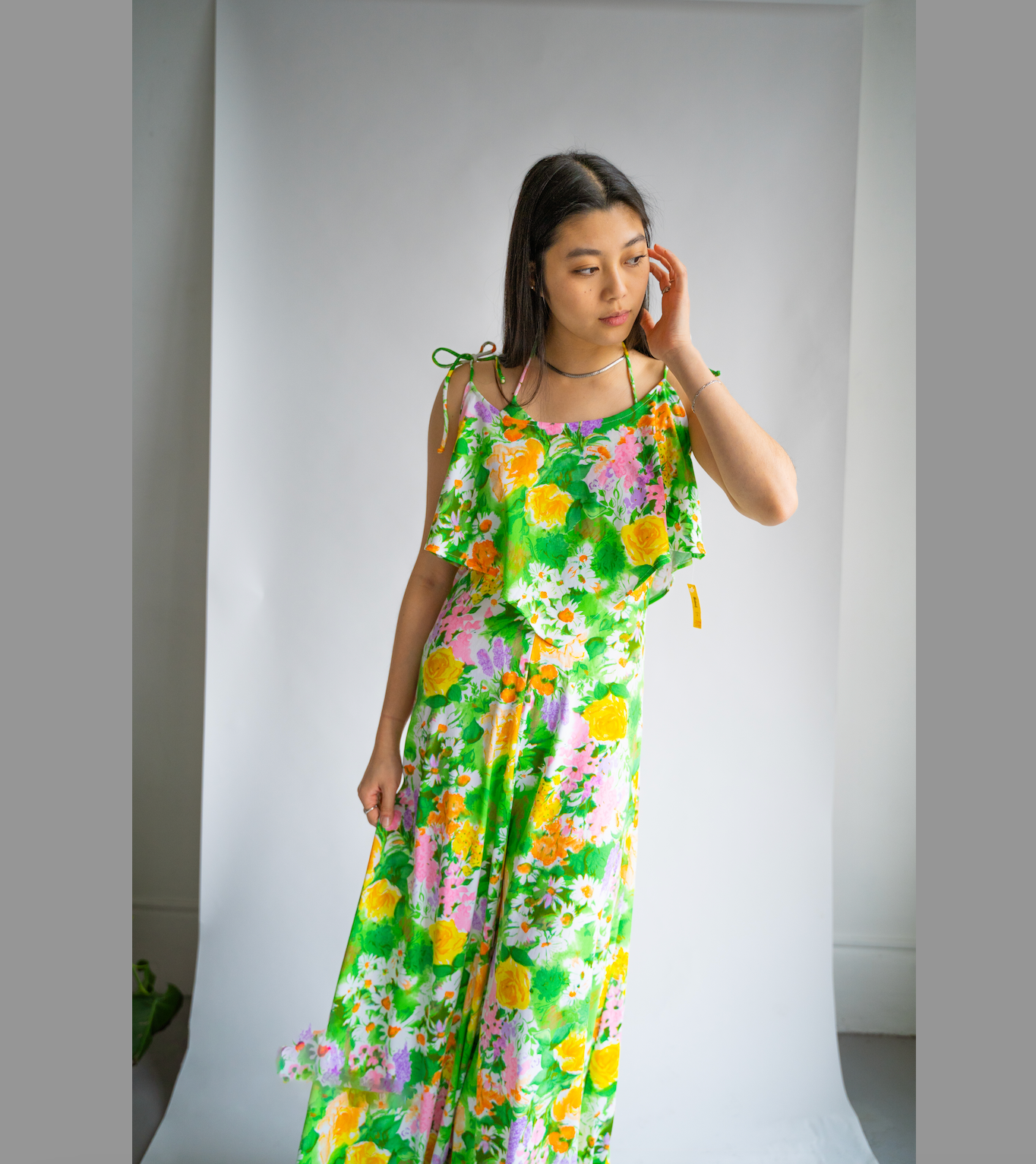 Vintage floral dress and shrug