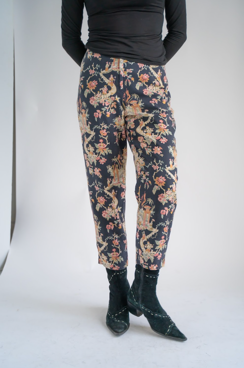 Silk patterned pants