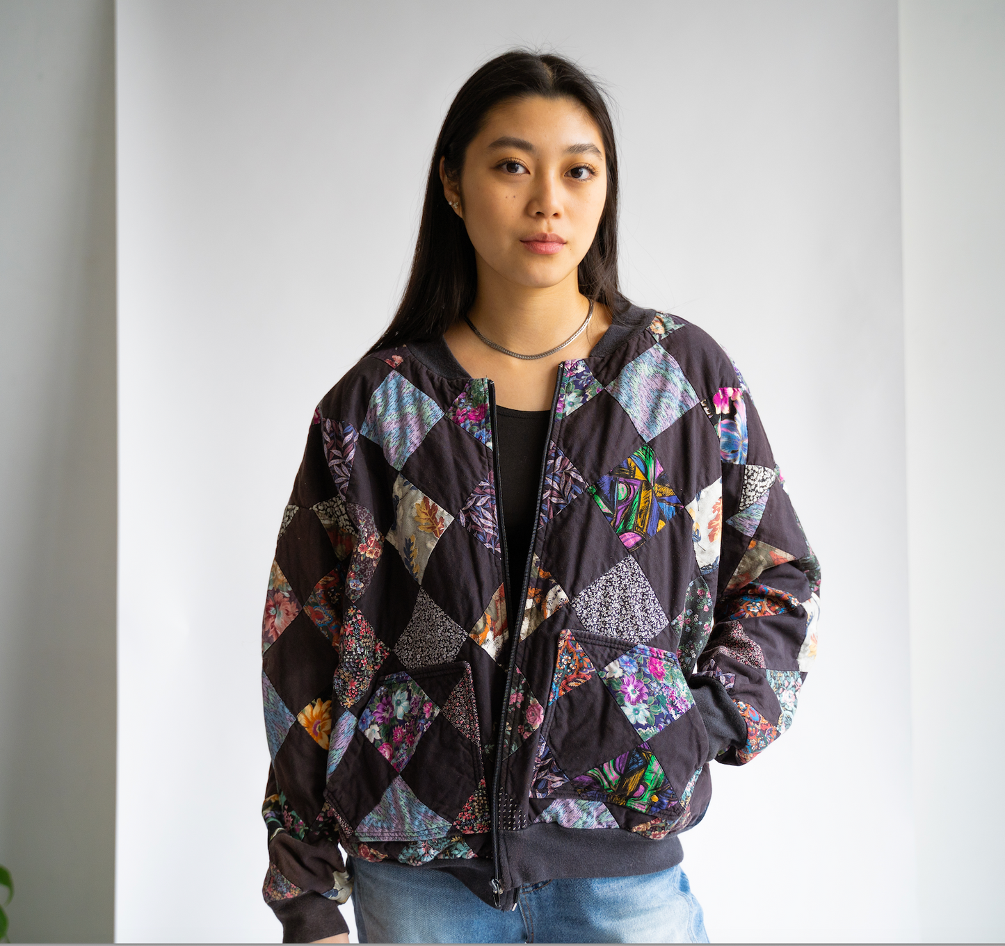 Handmade Quilt Bomber Jacket